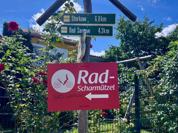 Wegweiser beim RadScharmützel 2025