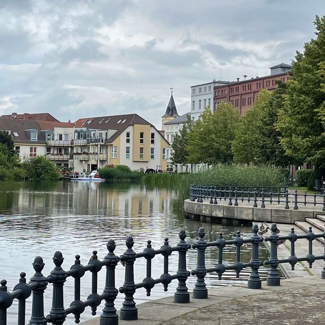 Müllroser See Promenade Mühle Sommer