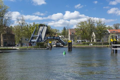Geöffnete Schleuse in Woltersdorf