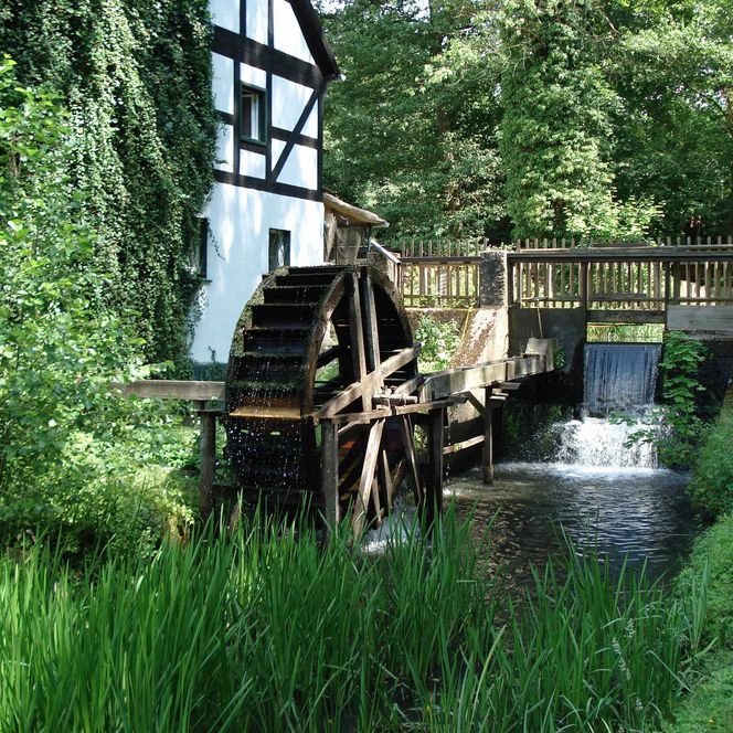 Mühlenrad der Wassermühle Bremsdorf