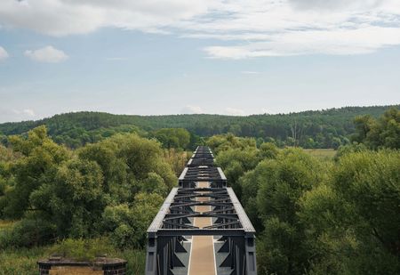 Europabrücke Bienenwerder Neureudnitz Richtung Polen in Märkisch Oderland