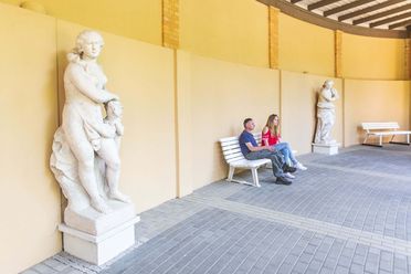 Skulpturen im Kurpark am Kurmittelhaus in Bad Freienwalde