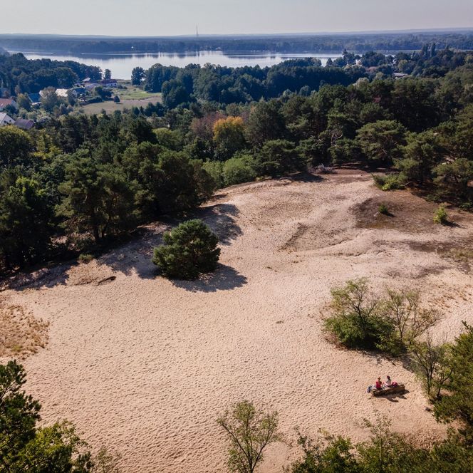 Binnendüne Storkow Sommer Vogelperspektive